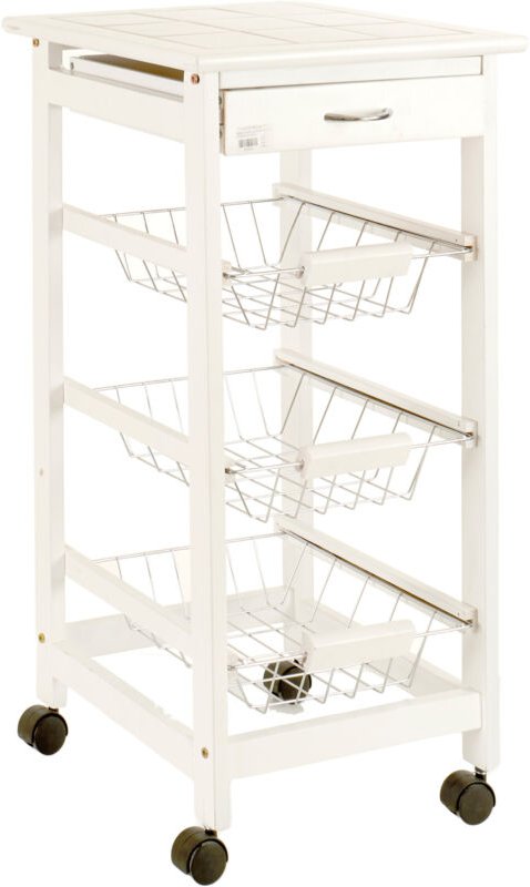 Bigbuy - Schmaler Küchenwagen auf Rädern essentials, 37 x 37 x 76 cm