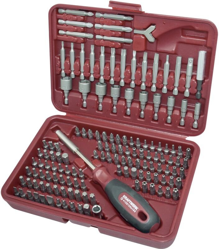 Kraftwerk - Ergokraft Bithalter-Schraubendreher-Set 138 Werkzeuge - 2778