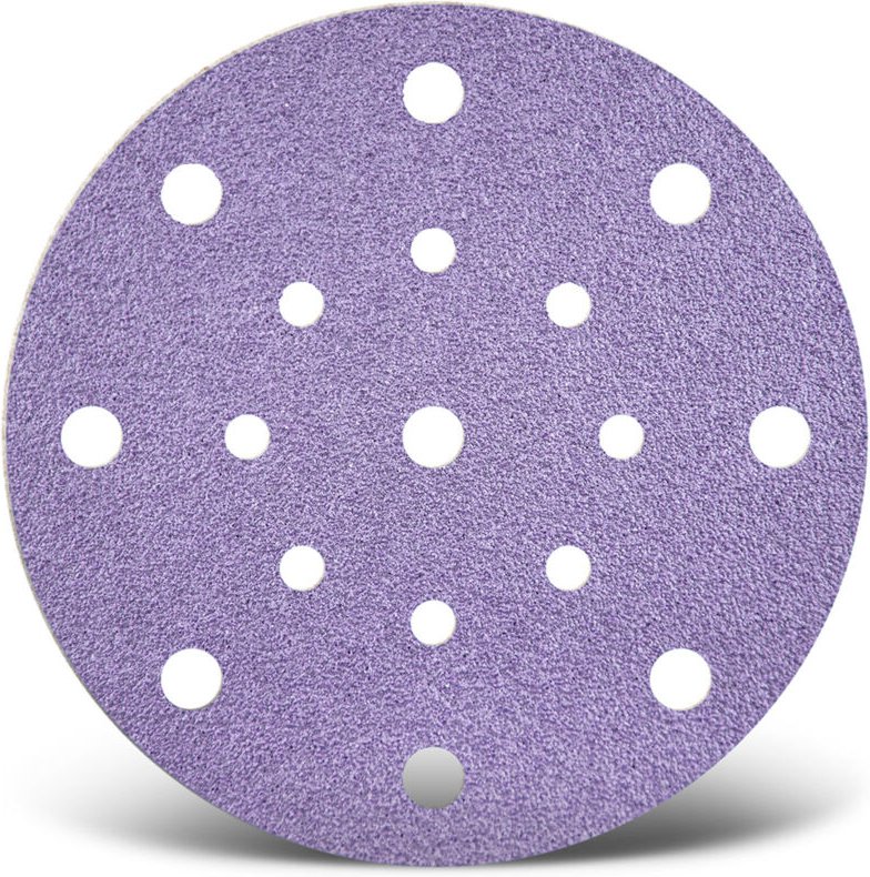 Purple hd Klett-Schleifscheiben, 150 mm, 17-Loch, f. Exzenterschleifer, Keramik-Mix (50 Stk.) K80 - Menzer