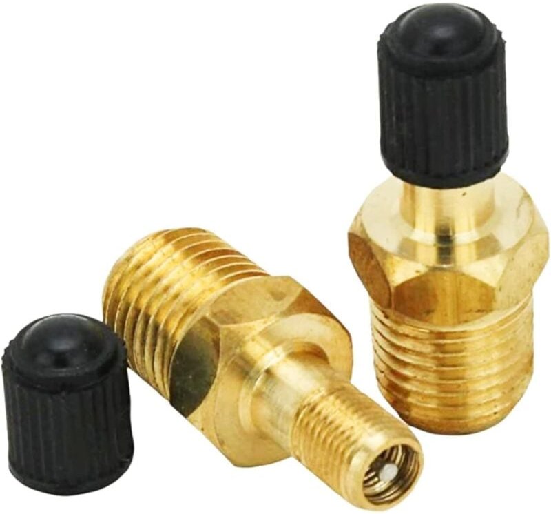 2 Stück 1/4' npt Messing Luchtcompressor 1/4 Zoll Messing Reifen Luftkompressor Luftventil Prüfventil Autoventil Tank Fü...