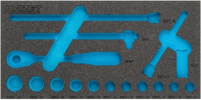 Thumbnail - Hazet - 2-Komponenten Weichschaum-Einlage für Art.Nr. 880ZN-1, 1/3 (342 x 172 mm) / für 165-L