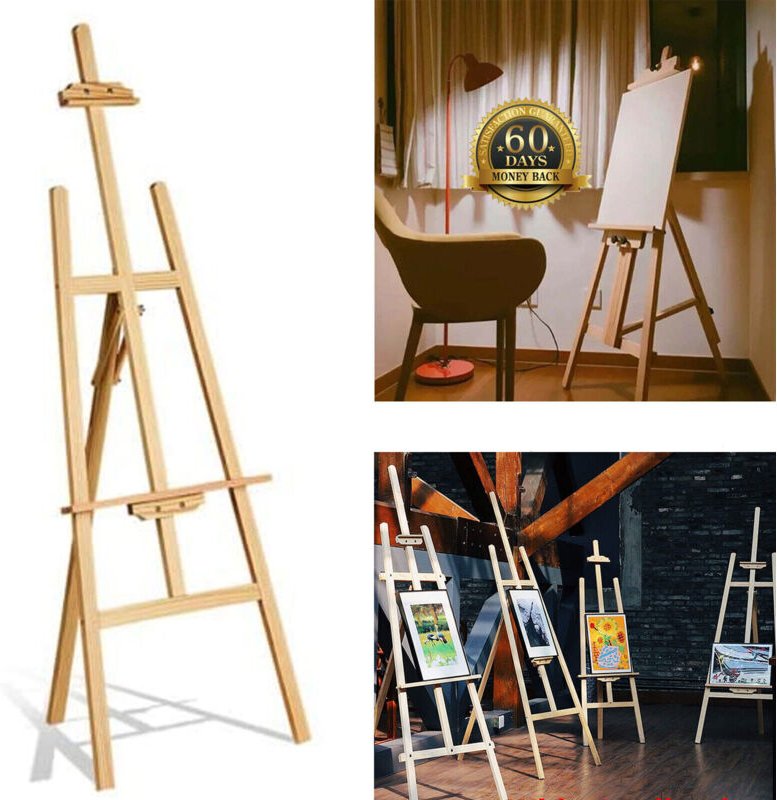 Dayplus - Atelierstaffelei Standstaffelei Tischstaffelei Holz Holzstaffelei 1.5m Staffelei