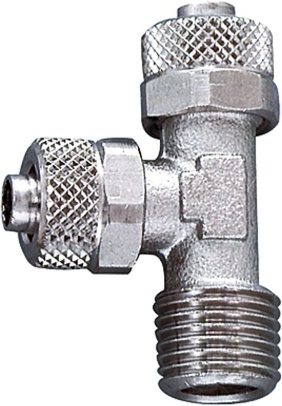 L-Einschraubverschraubung, r 1/8 a., für Schlauch 6/4, ms vern. - Riegler