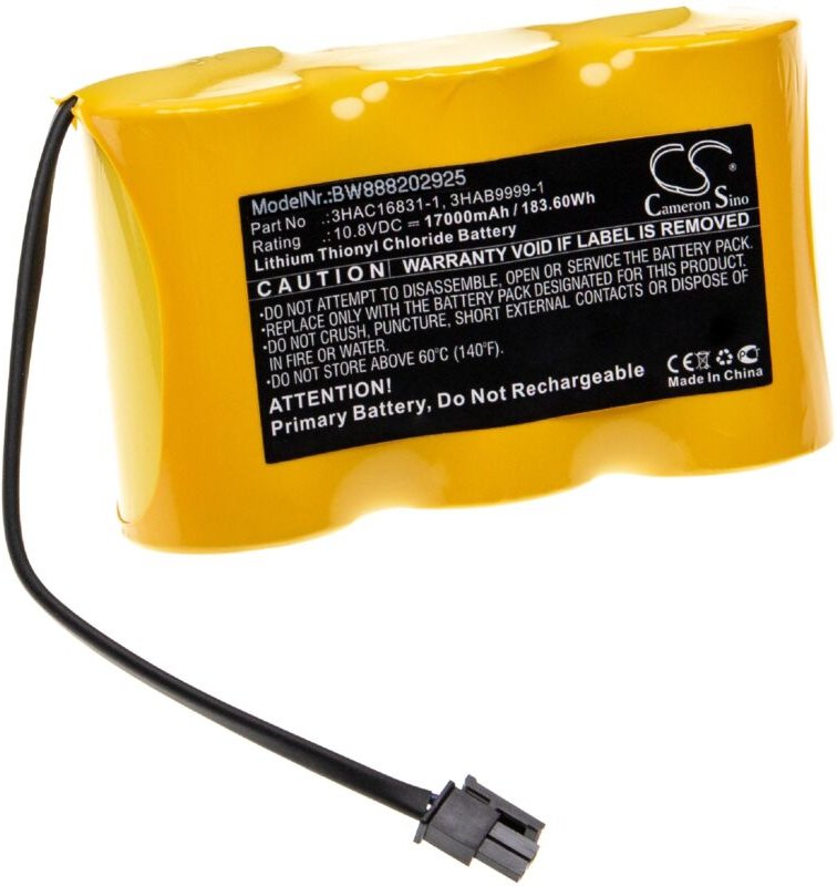 Batterie kompatibel mit abb irb 1400 M2000, 1400 M2000A, 1400 M2004, 140 M2000 Industrieroboter (17000mAh, 10,8V, Li-SOC...