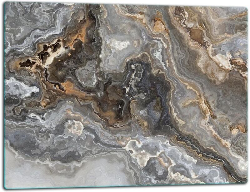 GlassplattenschneideBrett 52x40 Marmor