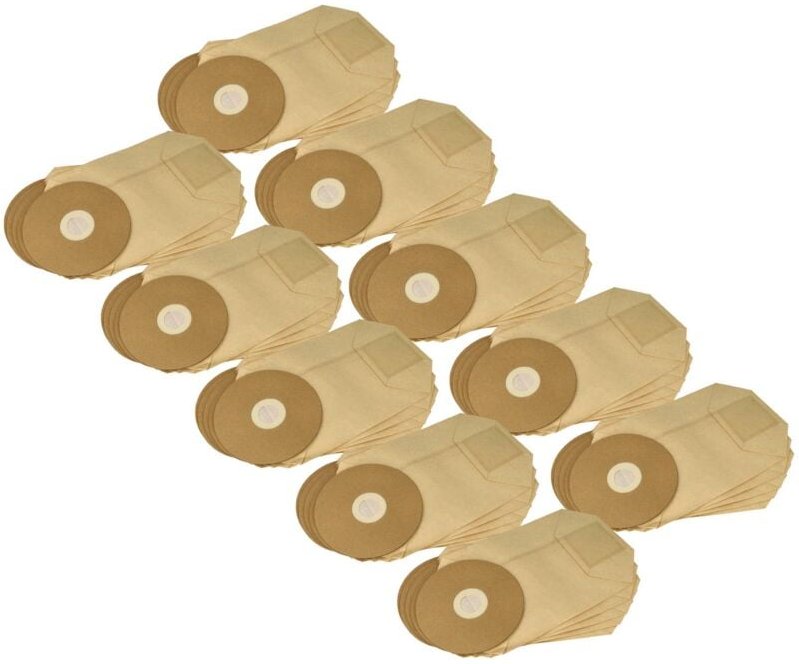 vhbw 50x Staubbeutel kompatibel mit Fimap FV 9+ Eco Energy, FV9+ Staubsauger - 22cm x 19cm braun