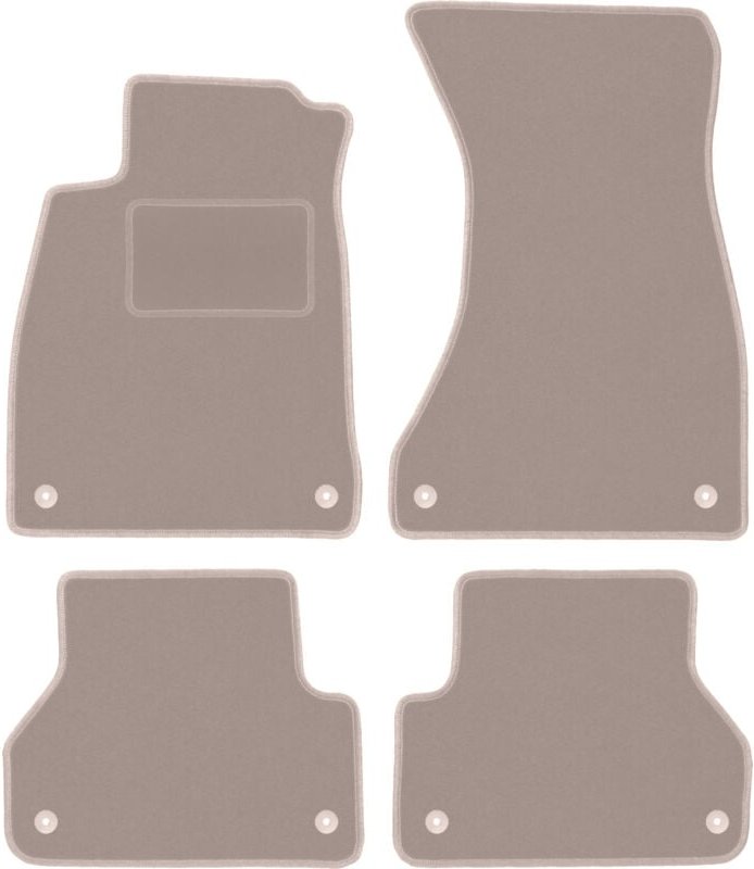 Beige Veloursmatten für: Audi A4 B9 Sportback, Limousine, Kombi, Avant, Allroad (2015-)