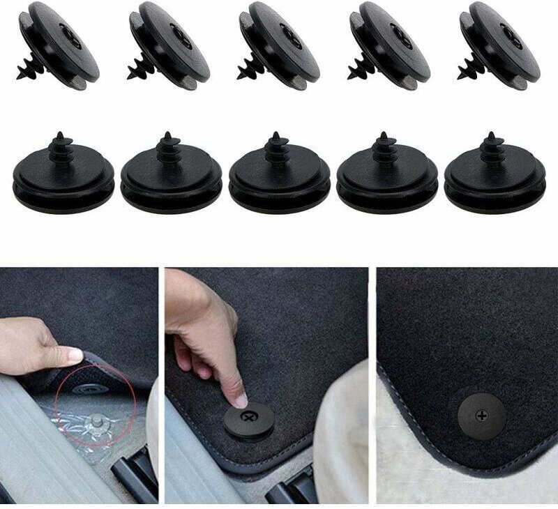 Tigrezy 10 Stück Automatten-Befestigungsklammern, rutschfest, fixiert