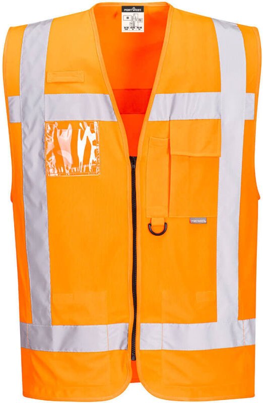 Hochsichtbares Mehrfach-Taschen Weste RWS Orange 3XL