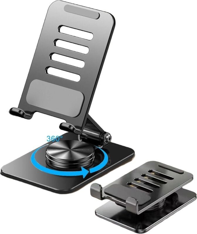 360° verstellbarer, faltbarer Handyhalter – mehrere Winkel einstellbar – kompatibel mit allen Smartphones, iPhone 15 14 ...