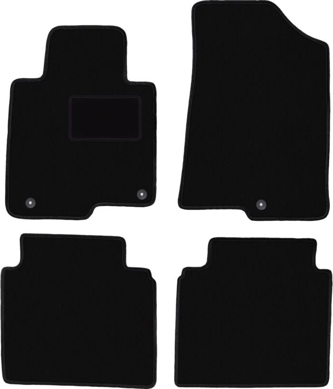 Schwarze Veloursmatten für: Kia Optima IV SW Kombi (2015-)