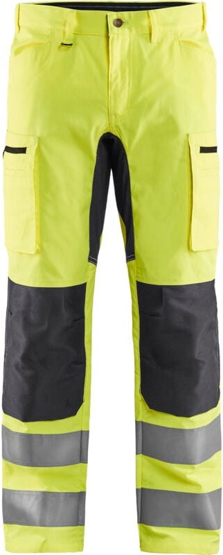 Hochsichtbarer dehnbarer Arbeitshose Handwerkskunst 1585 - Neon Gelb / Mittelgrau 3XL - FR(54) - SE(C60) - Normen