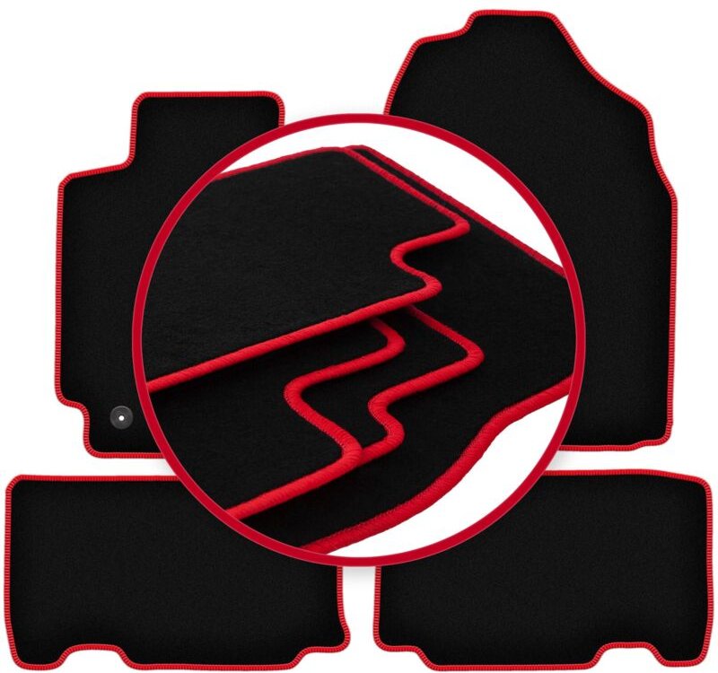 CARLUX-RED Autofußmatten für: Toyota RAV4 IV Hybrid (2013-2019)