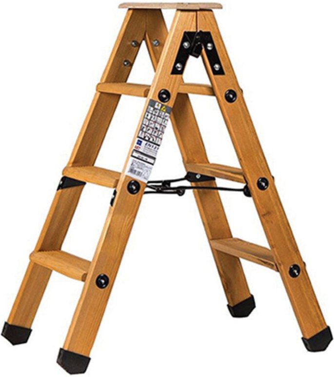 Matisère - Maler Doppelleiter aus Holz 2x3 Stufen - hauteur Maximale 2.25 - 683603