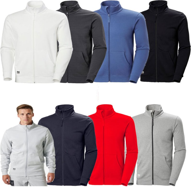 Classic 79326 Arbeits-Sweatshirt mit durchgehendem Reißverschluss - m - Grau - Helly Hansen