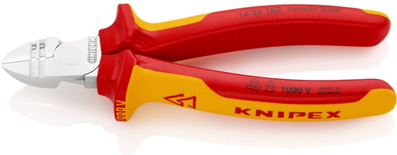 Knipex - 14 26 160 Abisolier- Seitenschneider isol. vde verch. 160 mm