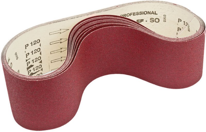 Satz mit 10 Korund-Schleifbandern 2000x75 gr 60/80/100/120