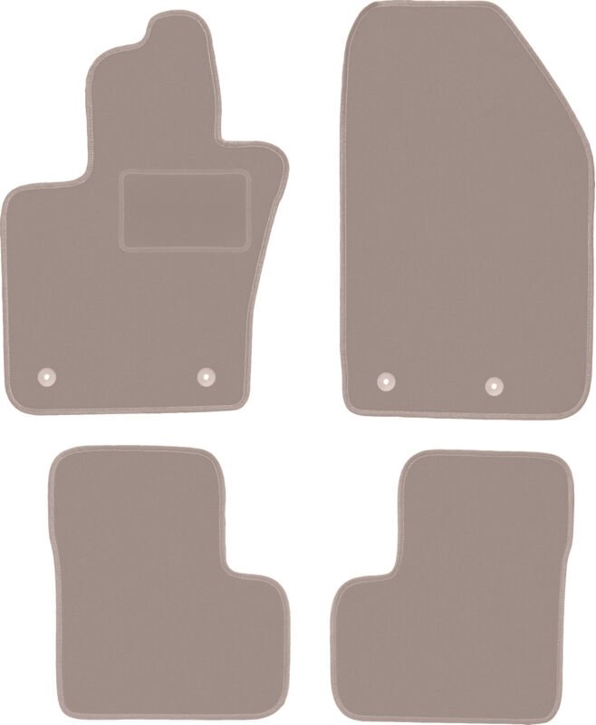 Beige Velours-Fußmatten für: Fiat 500X Crossover (2014-2018)