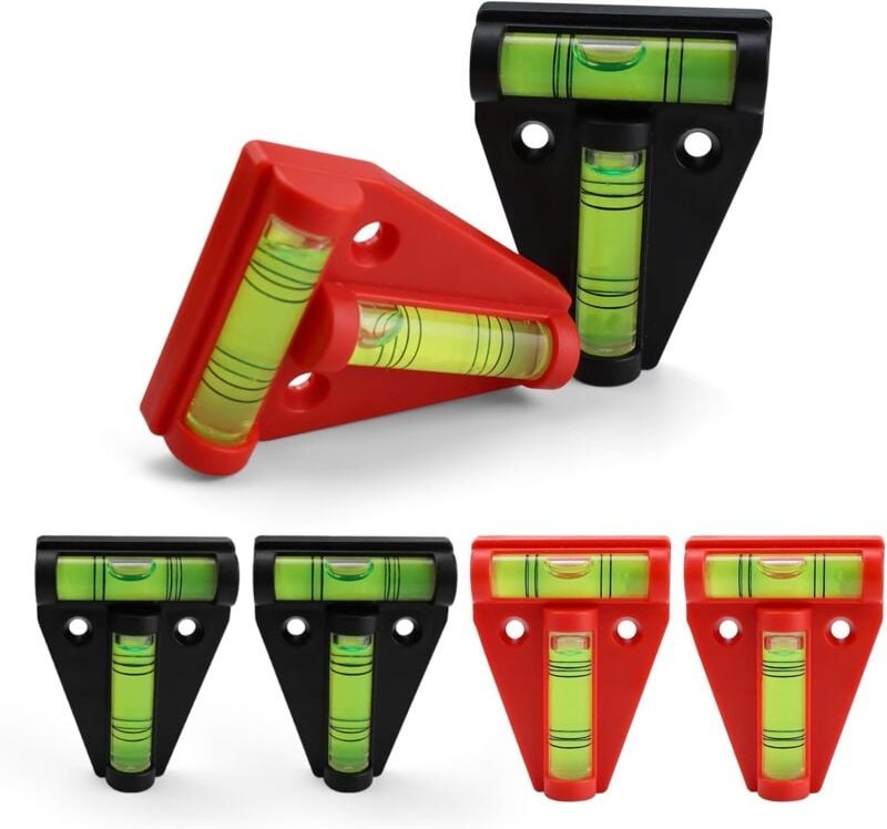 Dolaso - Kleine Wasserwaage, 6 Stück Wasserwaage, Mini-Wasserwaage, Wohnmobil-Wasserwaage, genaue Messung, geeignet für ...