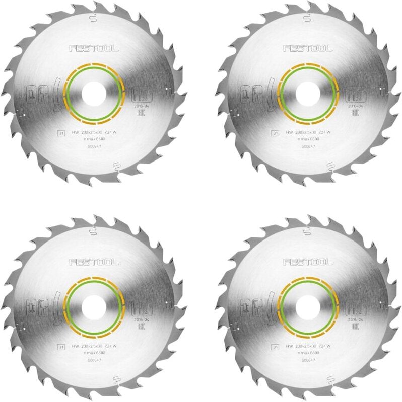 Hw 230x2,5x30 W24 Kreissägeblatt wood standard 4 Stk. ( 4x 500647 ) 230 x 2,5 x 30 mm 24 Zähne für alle Holzwerkstoffe, ...