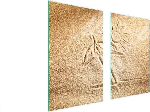 GLASSCHUTZPLATTE FÜR HERD 75x52 BEACH