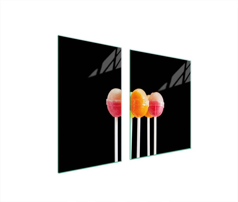 Glasplatte und Schneidebrett 100x52 Lutscher