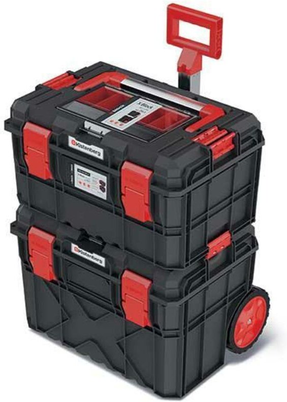 Kistenberg KXBAS604075, Set de box de mobile tools X BLOCK ALU LOG, Schwarz