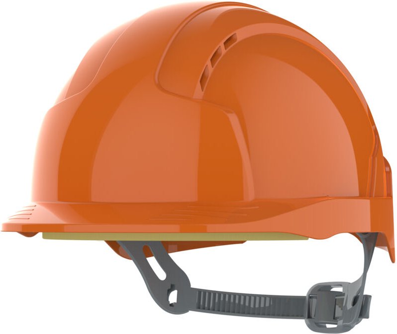 Belüfteter Sicherheitshelm mit Riemen EVOLite Orange