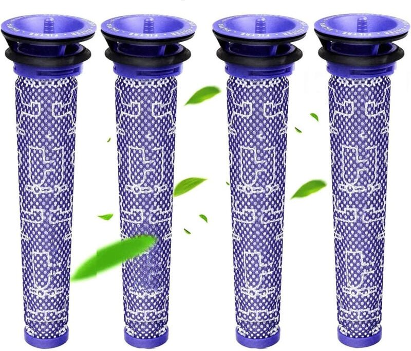 Thumbnail - Ersetzt Filter für Dyson DC58 DC59 DC61 DC62 DC74 V6 V7 V8, Standard-Filter aus gemischten Materialien, 4 Packungen (V6)