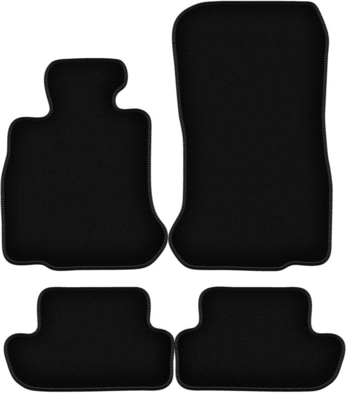 BASIC schwarze Veloursmatten für: BMW 6 F12 Cabrio (2011-2018)