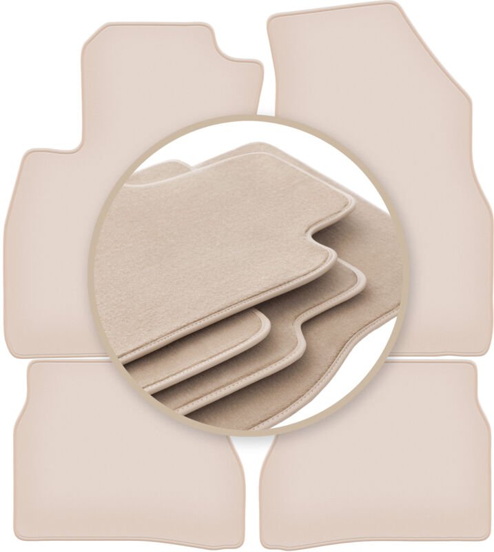 Beige Matten PREMIUM für: Fiat Doblo II 2009-2020