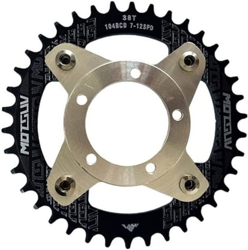 104 bcd 32T schwarzes schmales breites Kettenblatt mit Kettenblatt, Mittelantriebsmotor-Adapter für Rennräder, mtb - Ahl...