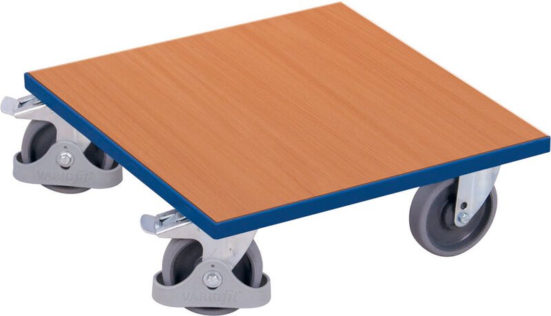 VARIOfit Kistenroller mit Boden in Buchendekor und Radfeststeller 500x500mm