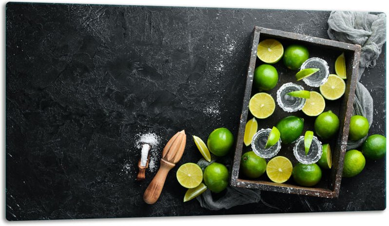 Glasschild Schneidebrett 52x30 Lebenmittel