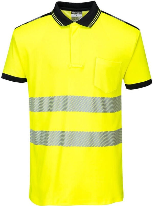 Thumbnail - Polo HV PW3 Gelb/Schwarz S