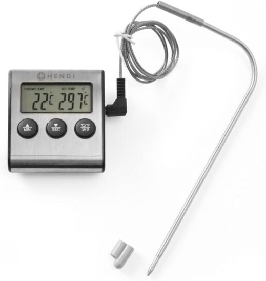 Bratenthermometer mit Timer, 65x70x(H)17mm - Hendi