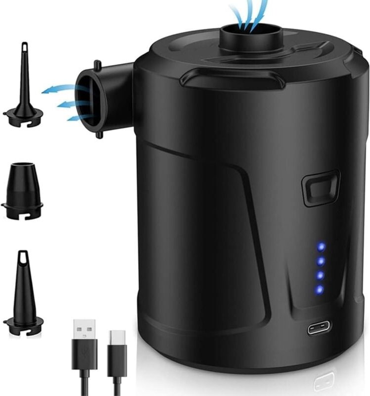 Thumbnail - Elektrische Luftpumpe, 4 kpa elektrische Inflator-Deflatorpumpe, 300 l/min tragbare elektrische Luftpumpe zum Aufblasen ...