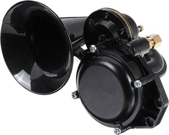 12 V/24 V Auto-Lufthorn, lautes LKW-Trompeten-Lufthorn mit elektrischem Ventil, flach, für Auto, Fahrzeug, LKW, Bus, Van...