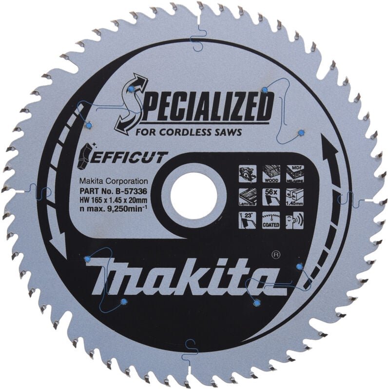 Efficut Kreissägeblatt 165 x 20 x 56 z, B-57336 - Makita