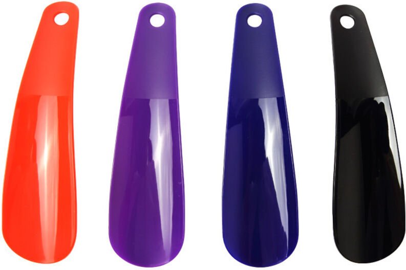 Schuhlöffel, 4 Stück, 16 cm, Kunststoff-Schuhlöffel, 4 Farben, kleiner tragbarer Schuhheber für Männer, Frauen, Kinder -...