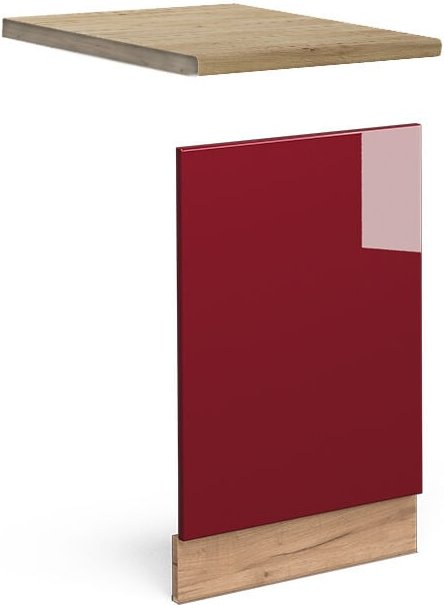 Vicco - Frontblende Fame-Line, Bordeaux Hochglanz, 45 cm , ap Eiche