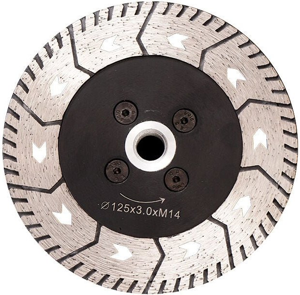 Beijiyi - 125 mm Diamantscheiben-Doppelblatt-Sägeblatt zum Schneiden und Schleifen von Beton, Marmor, Granit