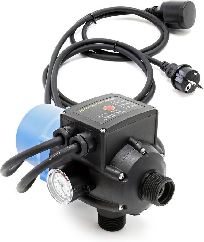 Wiltec - Druckschalter mit Kabel EPC-2 230V bis 10 bar, Druckwächter mit Trockenlaufschutz für Hauswasserwerke und Pumpe...