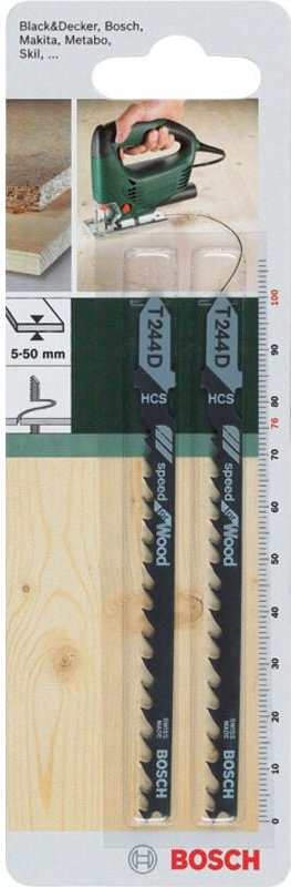 2er-Set BOSCH T244d Schnell- und Grobschneidklingen für Spanplatten BOSCH