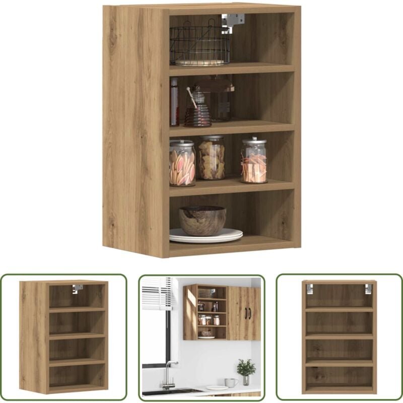 The Living Store - vidaXL Hängeschrank Artisan-Eiche 40x29,5x60 cm Holzwerkstoff
