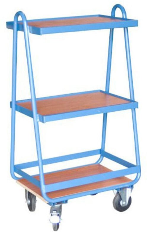 Behälterwagen mit fester Platte – Gestell und Platte aus melaminbeschichtetem Holz, Stärke 19 mm - 880006497