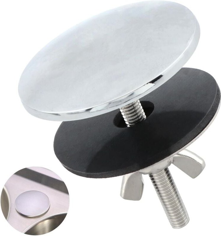 Sollbry - Spülbeckenabdeckung, 5 cm Edelstahl-Spülbeckenlochabdeckung, Küchenspülbeckendichtung, auslaufsicher, Spülbeck...