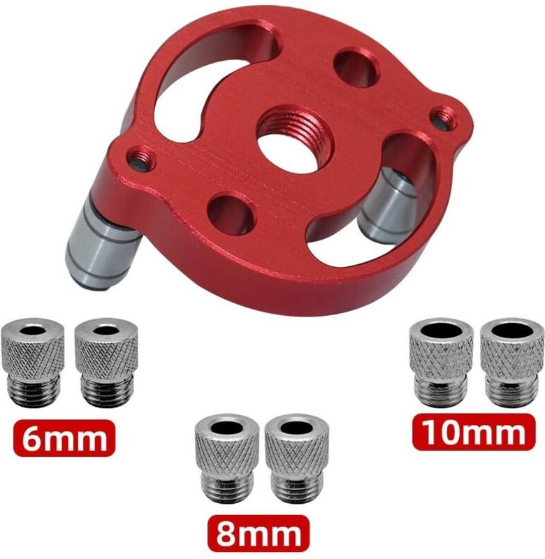 Holzbearbeitungszentrum-Finder-Kit, Bohrführungsfinder mit 6/8/10 mm Bohrbuchsen