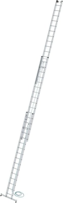 Günzburger Steigtechnik Sprossen-Seilzugleiter 3tlg. mit nivello-Traverse 3 x 16 Sprossen - 022416