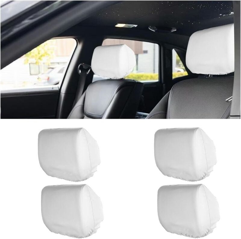 4 Pièces Housse D'appui-Tête De Voiture, Housse D'appui-Tête Lavable Et Anti-Poussière, Housse De Protection pour Appui-...